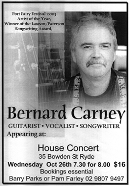 Bernard Carney House Concert Northside