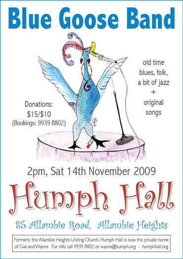 Blue Goose Band at Humph Hall poster