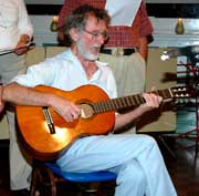 John Dengate singing at The Loaded Dog November 2005