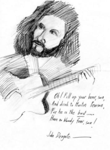 Martin Pearson as sketched by John Dengate